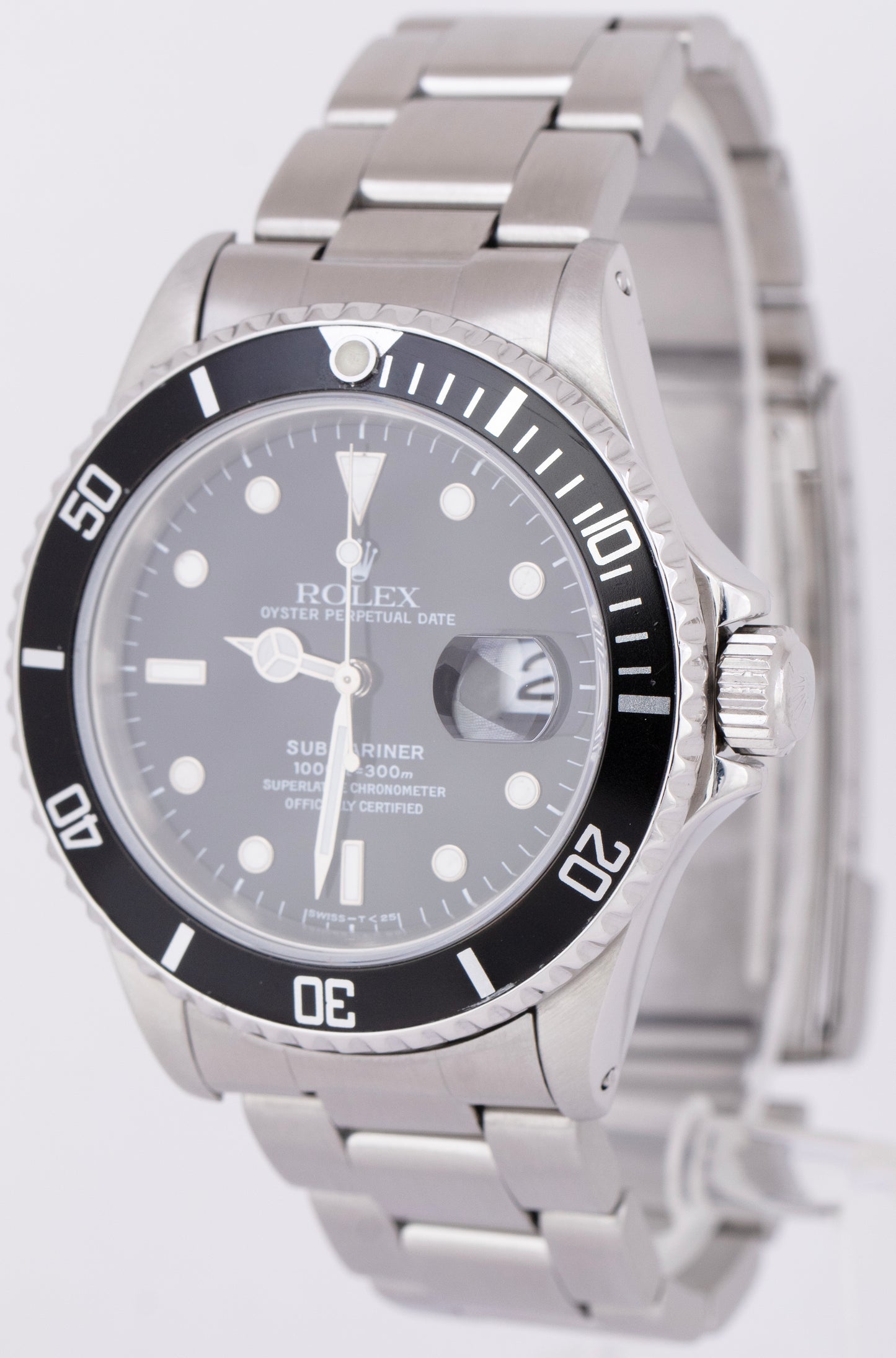 Rolex Submariner Date Black Stainless Steel 40mm Automatic Oyster Watch 16610