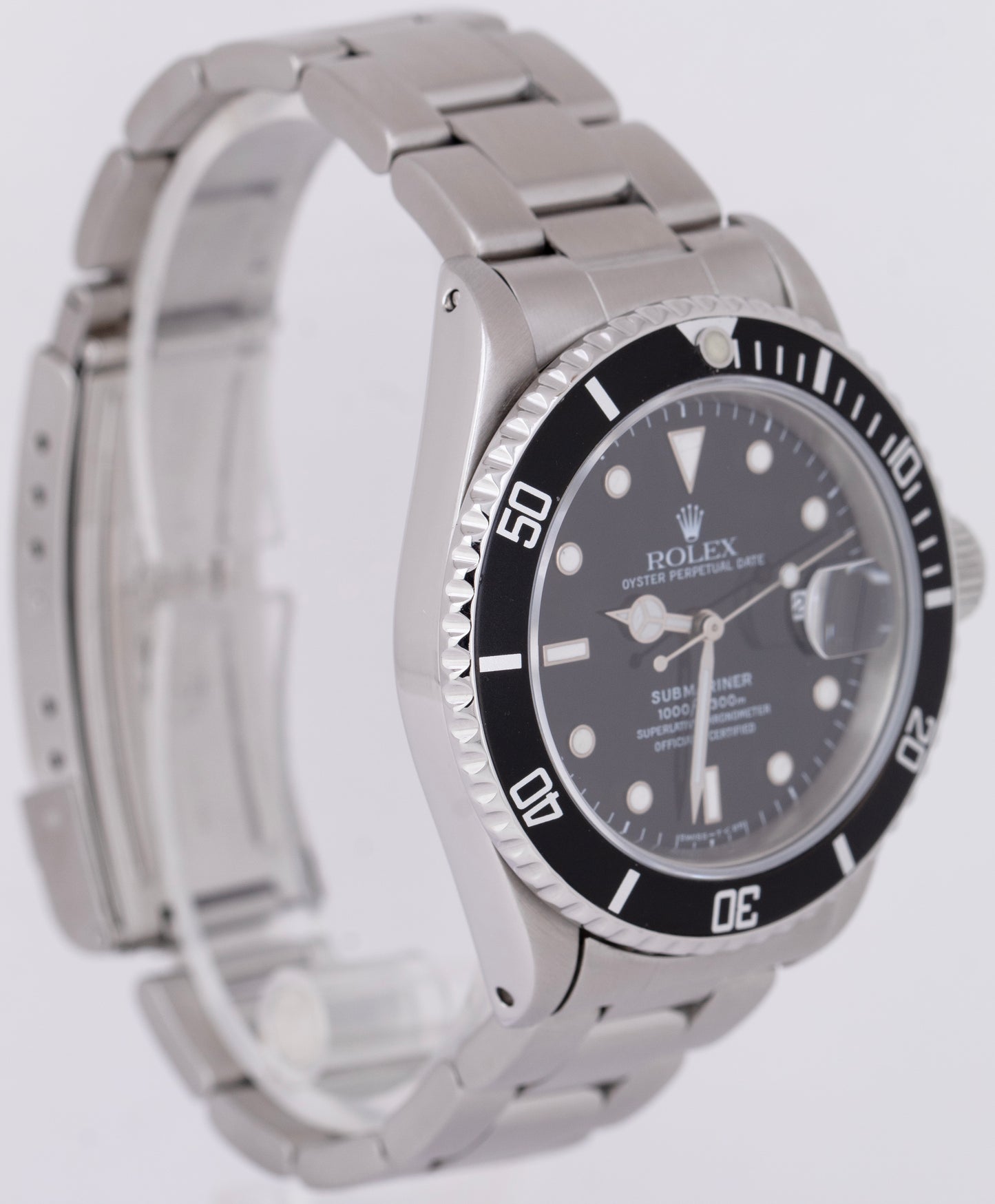 Rolex Submariner Date Black Stainless Steel 40mm Automatic Oyster Watch 16610