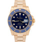 MINT Rolex Submariner Date 40mm Ceramic 18K Yellow Gold Blue Watch 116618 LB
