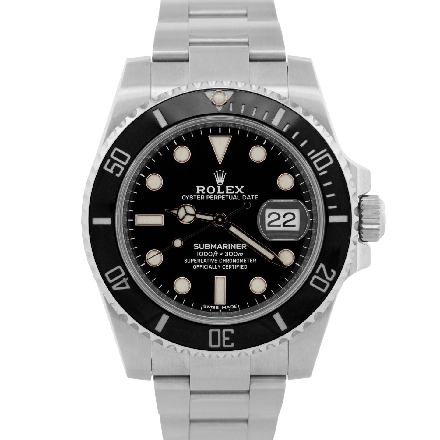 2019 PAPERS Rolex Submariner Date Black Steel Ceramic 40mm 116610 LN Watch BOX