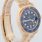MINT Rolex Submariner Date 40mm Ceramic 18K Yellow Gold Blue Watch 116618 LB