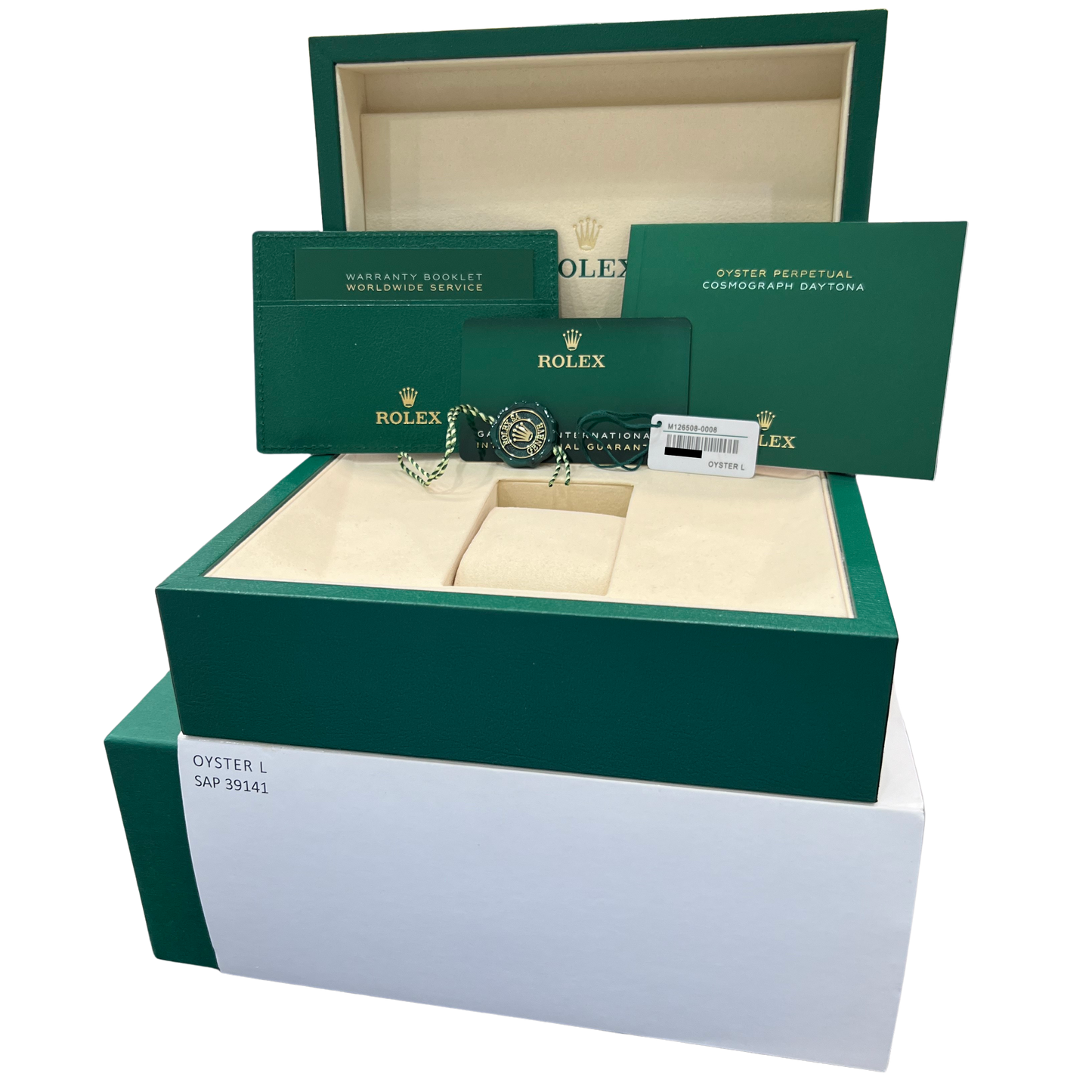 NEW 2025 PAPERS Rolex Daytona 40mm Green JOHN MAYER Yellow Gold 126508 BOX