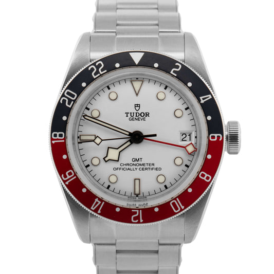 2023 PAPERS Tudor Black Bay GMT PEPSI WHITE Steel 41mm 79830 RB Watch BOX