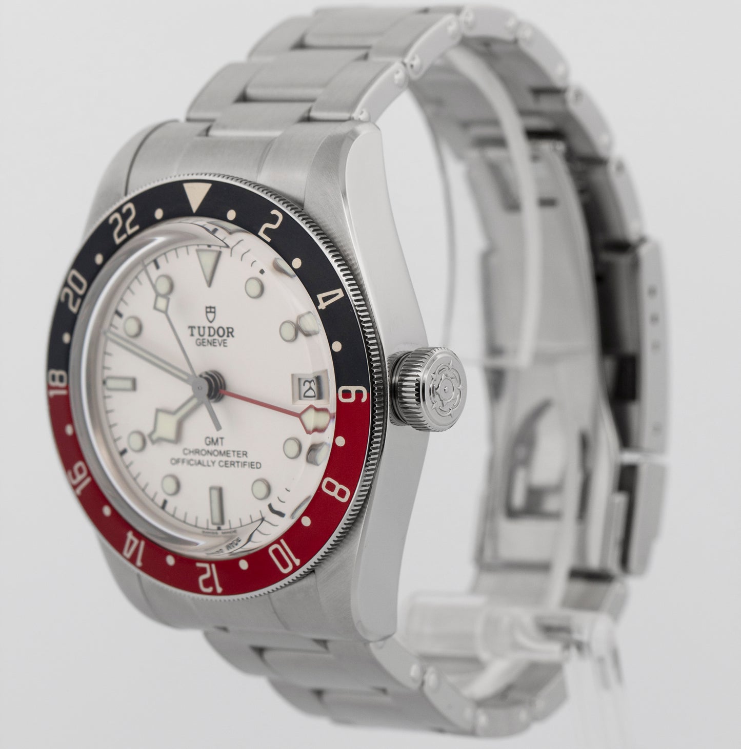 2023 PAPERS Tudor Black Bay GMT PEPSI WHITE Steel 41mm 79830 RB Watch BOX