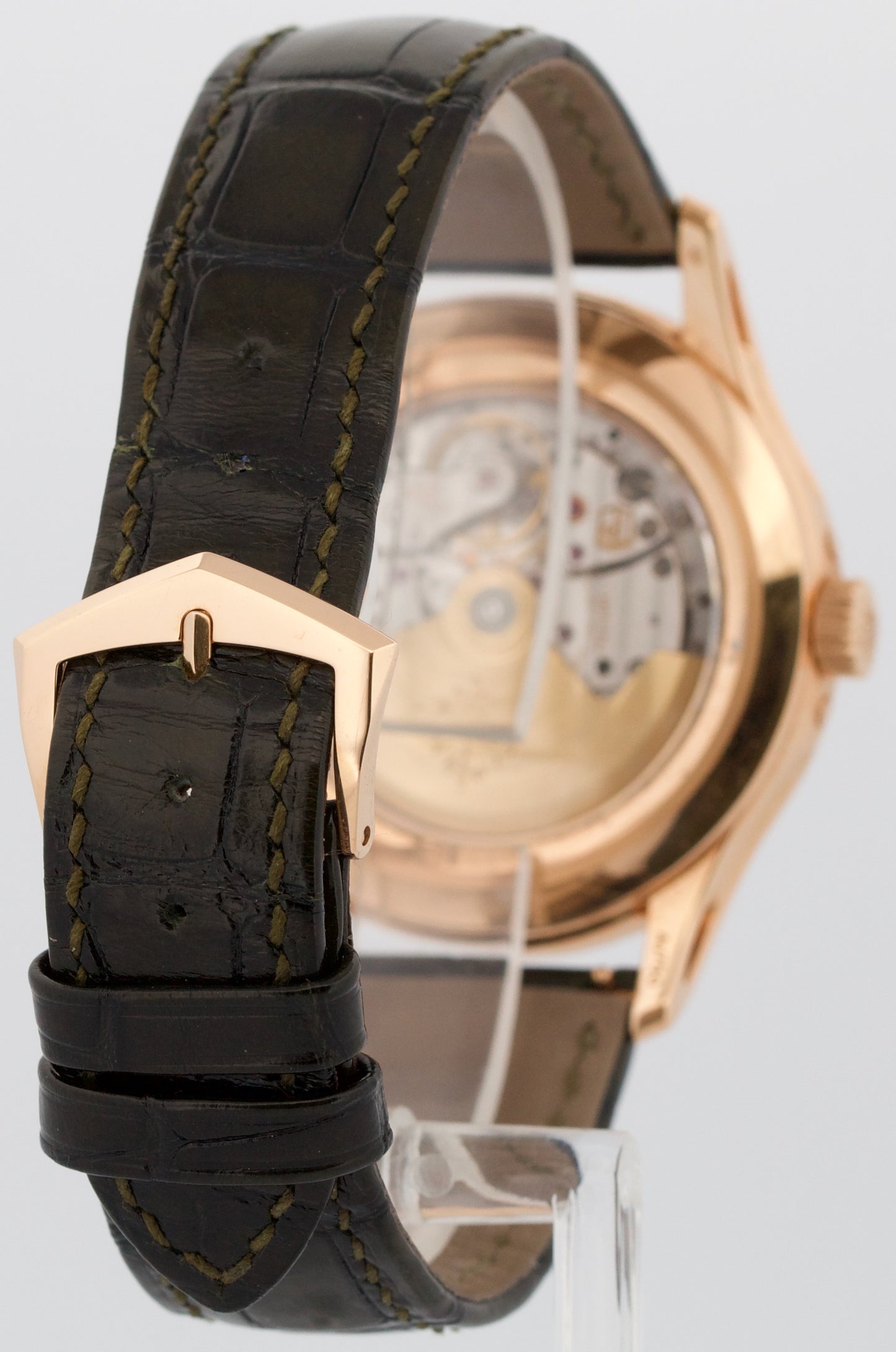 PAPERS Patek Philippe Annual Calendar Complications GREEN 18K Gold 5205R-011 BOX