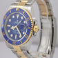 MINT 2021 PAPERS Rolex Submariner Date 41mm BLUE Two-Tone 18K Gold 126613 LB BOX