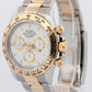 Rolex Daytona Cosmograph WHITE Two-Tone Yellow Gold Steel 40mm 116503 Watch