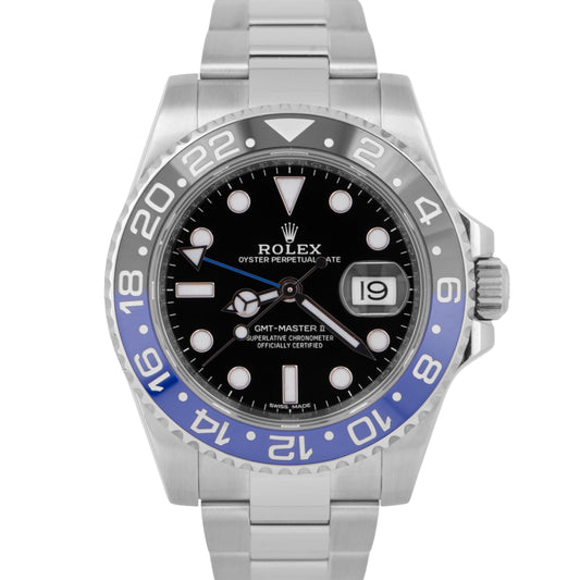 MINT 2018 PAPERS Rolex GMT-Master II BATMAN 40mm Blue Watch 116710 BLNR BOX