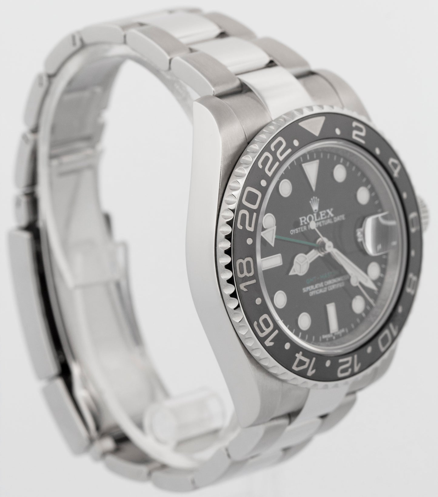 Rolex GMT-Master II BLACK Stainless Steel 40mm 116710 LN Oyster Watch