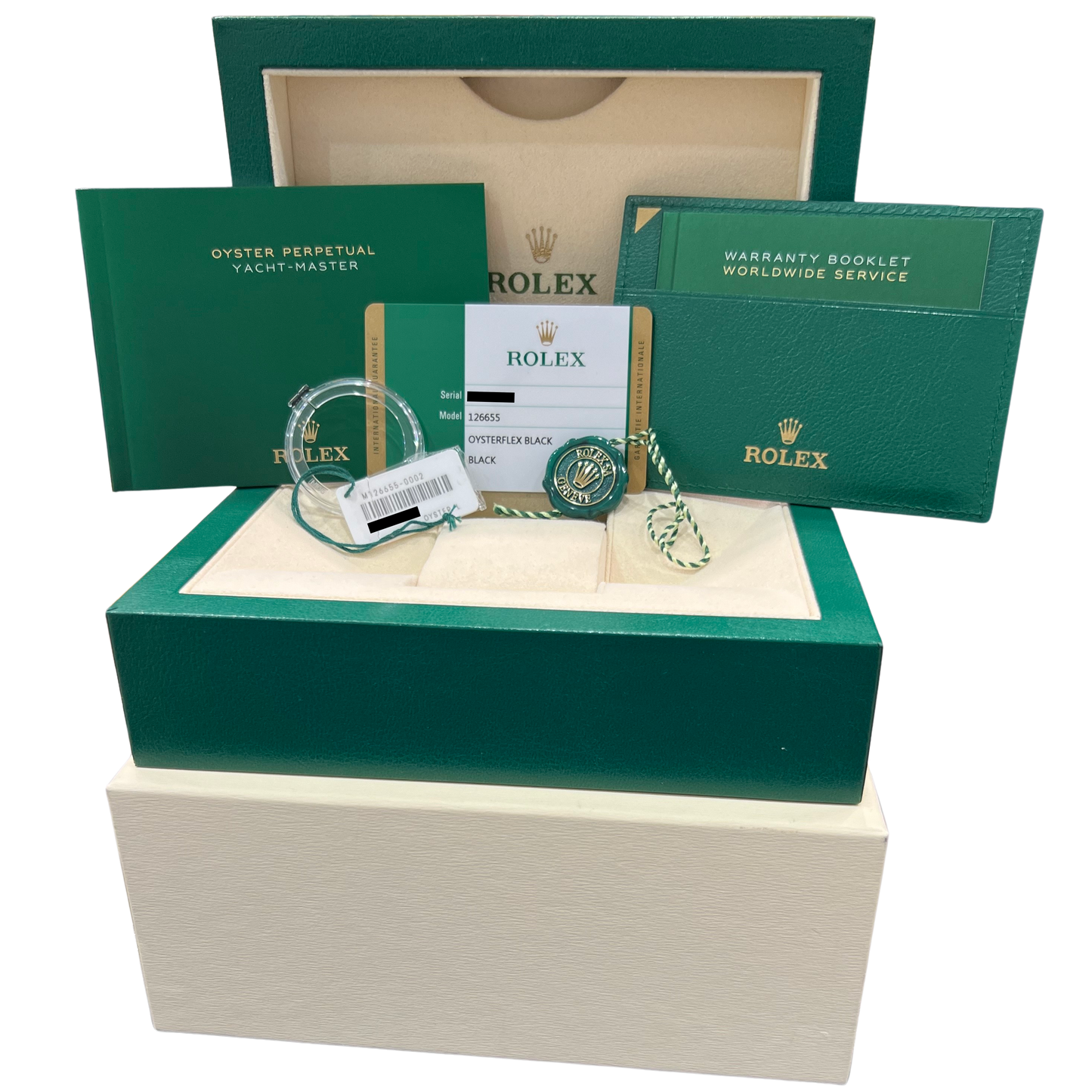 2020 PAPERS Rolex Yacht-Master 18K Everose Gold Oysterflex 40mm 126655 BOX