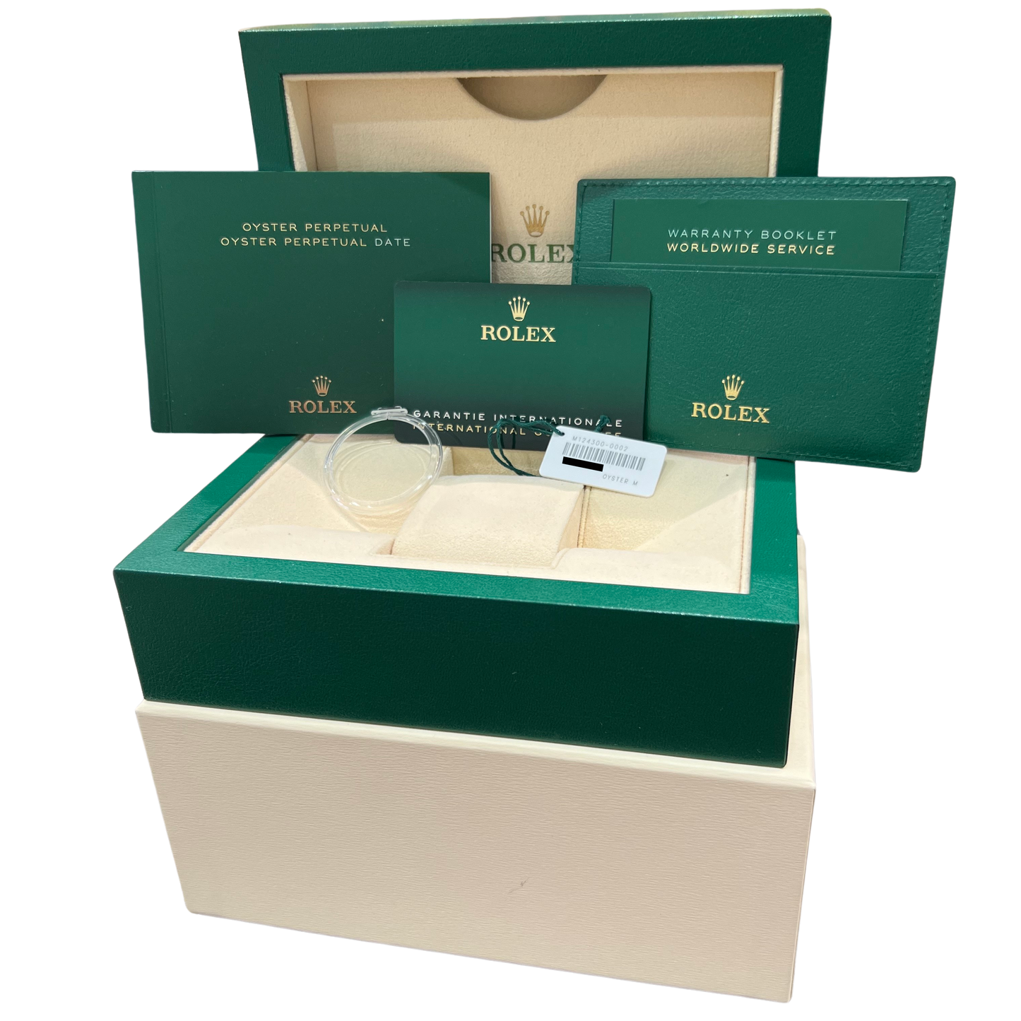 2024 PAPERS Rolex Oyster Perpetual 41mm BLACK Stainless Steel Watch 124300 BOX