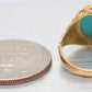 Vintage Italian Marquise Cut Turquoise Cocktail Ring - 18k Yellow Gold