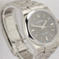 MINT Rolex Oyster Perpetual 39mm RHODIUM Gray Blue Stainless Steel Oyster 114300