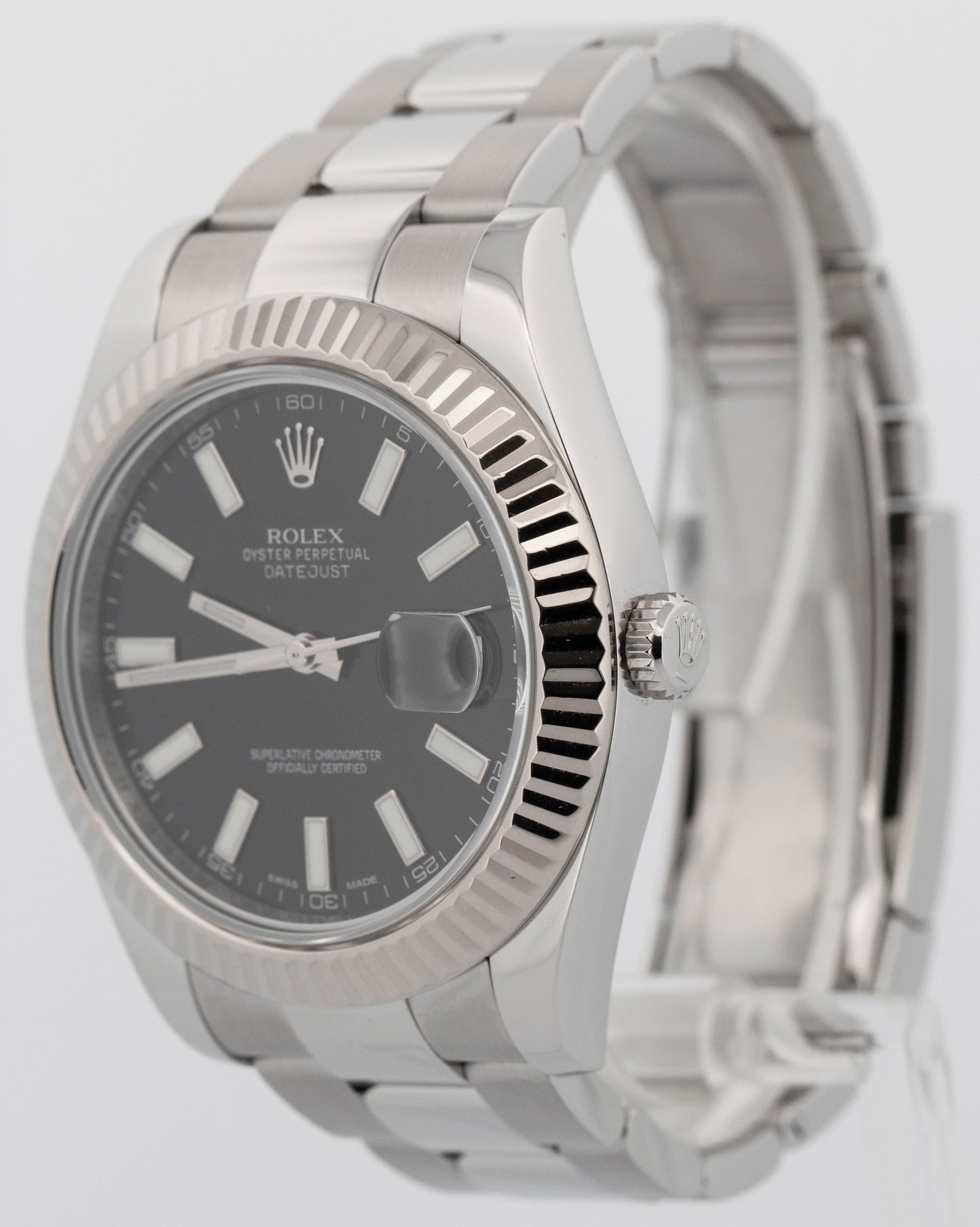 2011 PAPERS Rolex DateJust II BLACK Stainless Steel 41mm 116334 Watch BOX