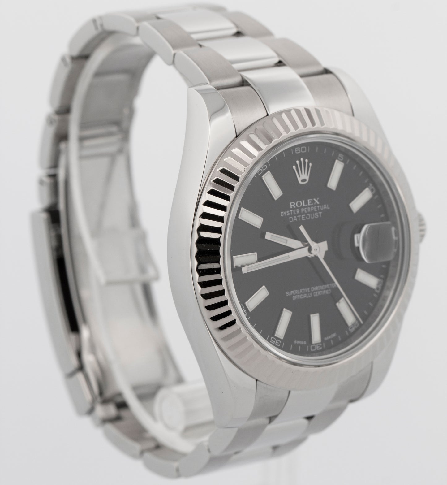 2011 PAPERS Rolex DateJust II BLACK Stainless Steel 41mm 116334 Watch BOX