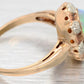 Antique Art Deco 3.20ct Crystal Opal Cocktail Ring | 14k Yellow Gold, Tri-Color Accents