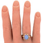 Antique Art Deco 3.20ct Crystal Opal Cocktail Ring | 14k Yellow Gold, Tri-Color Accents