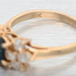 Vintage Oval Cut Blue Sapphire & Diamond Band Ring - 14k Yellow Gold