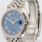 PAPERS Rolex DateJust 41mm AZZURRO BLUE ROMAN 18K Gold Steel JUBILEE 126334 BOX