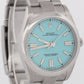 MINT PAPERS Rolex Oyster Perpetual 41 TURQUOISE BLUE Stainless 41mm 124300 BOX