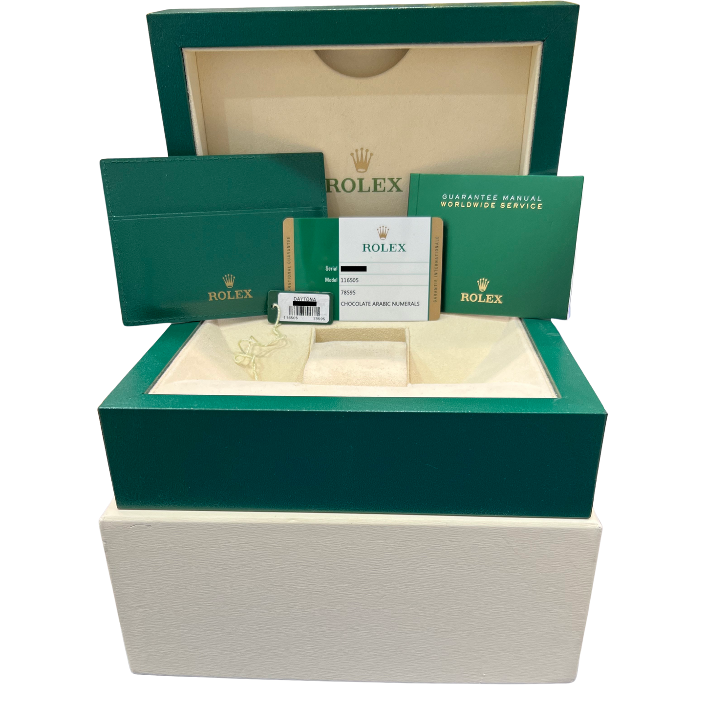 PAPERS Rolex Daytona CHOCOLATE ARABIC 40mm Brown 18K Rose Gold 116505 BOX