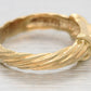 David Yurman Pink Tourmaline Metro Band Ring - 14k Yellow Gold Cable-Pattern