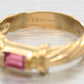 David Yurman Pink Tourmaline Metro Band Ring - 14k Yellow Gold Cable-Pattern