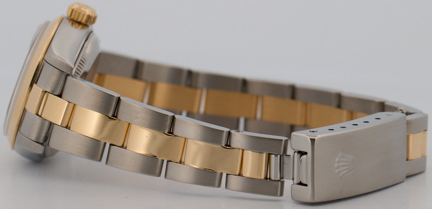 PAPERS Ladies Rolex DateJust FACTORY METEORITE DIAMOND 18K Steel 26mm 79163 BOX