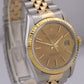 Rolex DateJust 36mm CHAMPAGNE Two-Tone 18K Gold NO HOLES JUBILEE 16233 Watch