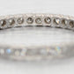 Antique Art Deco 0.20ctw Single Cut Diamond Wedding Band Ring - Platinum