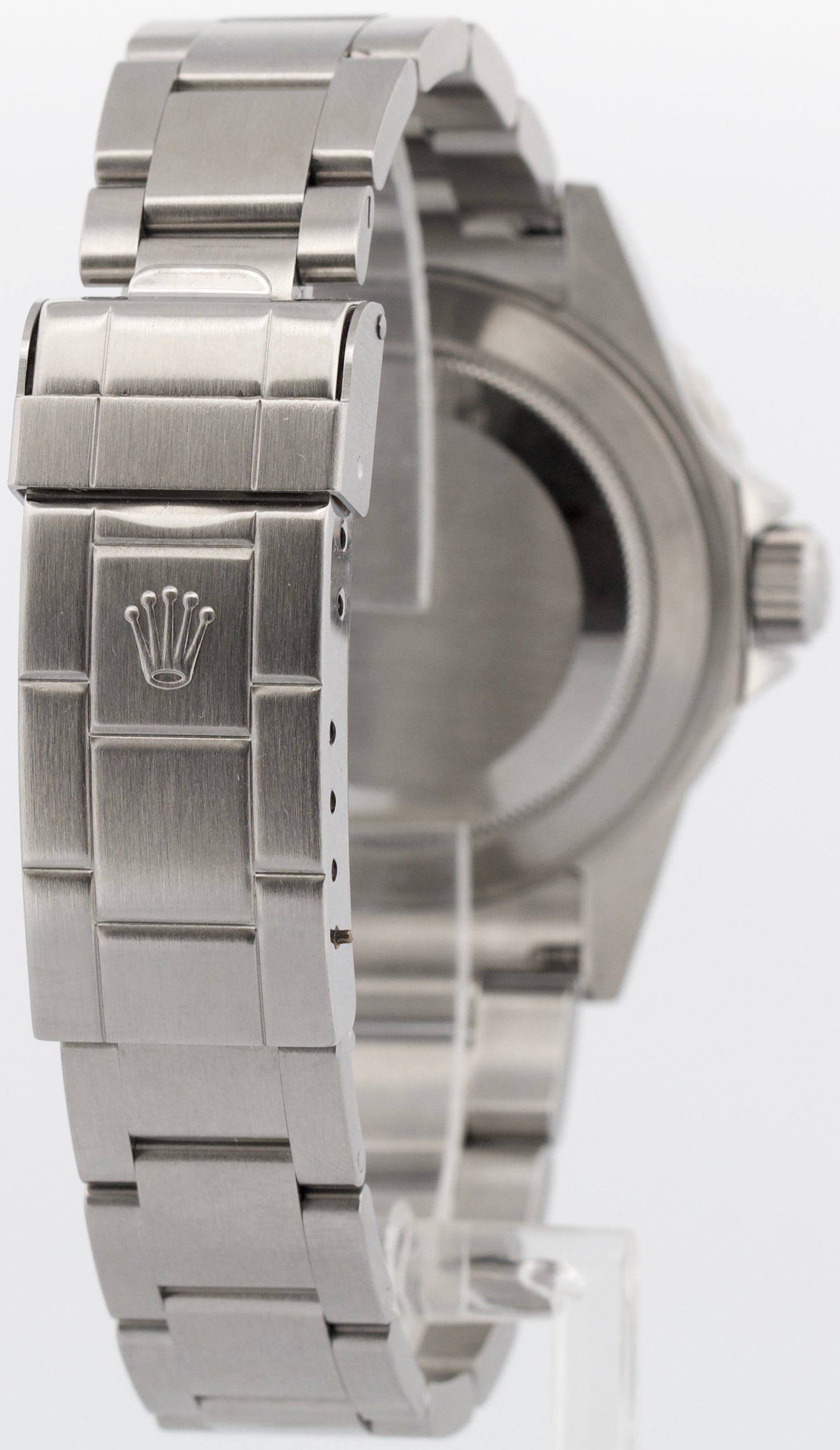 Rolex Submariner Date BLACK Stainless Steel REHAUT No-Holes 40mm Watch 16610