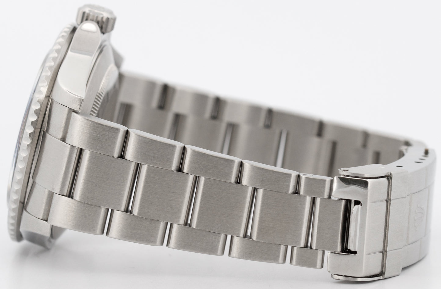 Rolex Submariner Date BLACK Stainless Steel REHAUT No-Holes 40mm Watch 16610