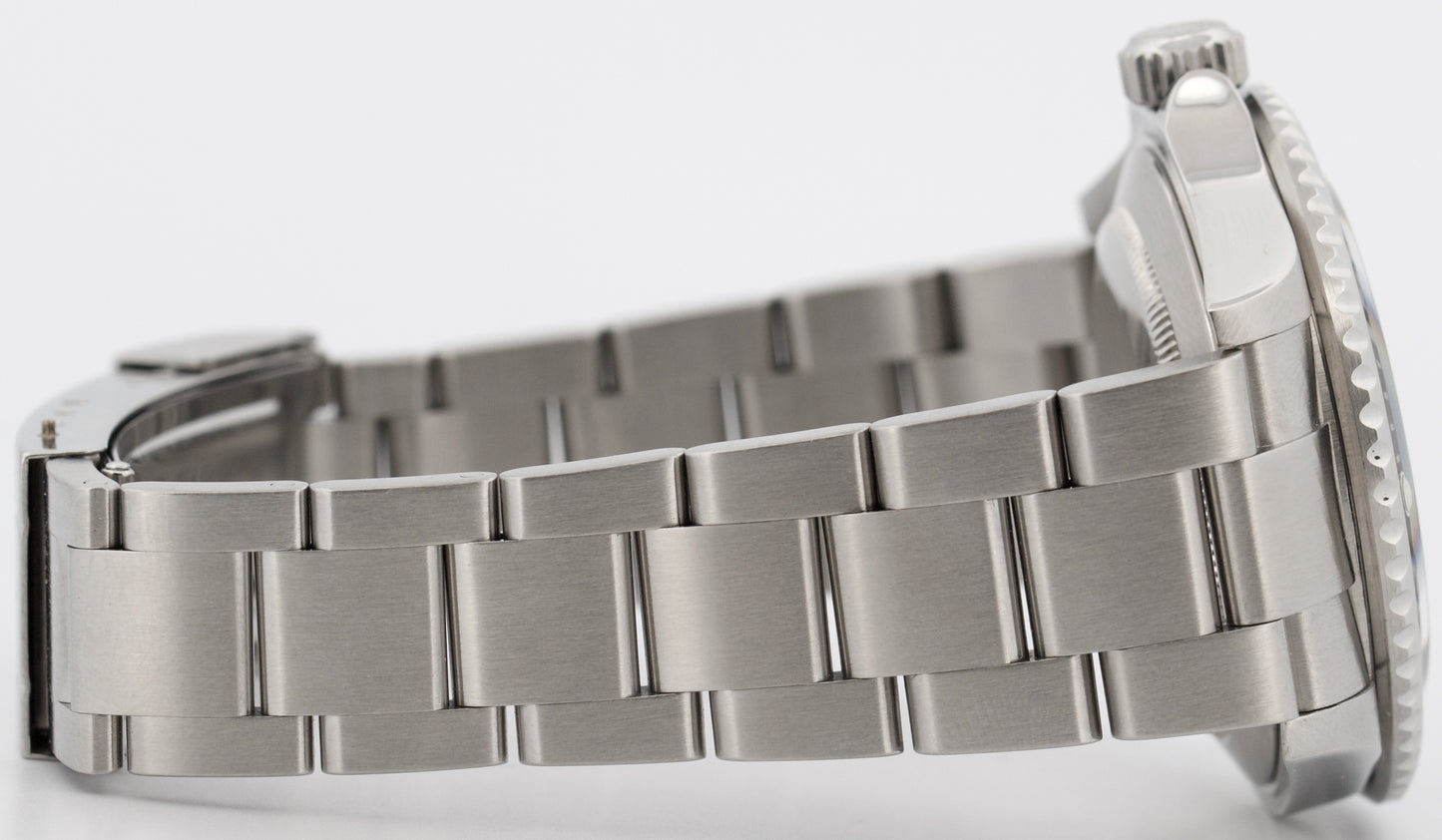 Rolex Submariner Date BLACK Stainless Steel REHAUT No-Holes 40mm Watch 16610