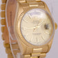 1987 Rolex Day-Date President 36mm Champagne 18K Yellow Gold Fluted Watch 18038