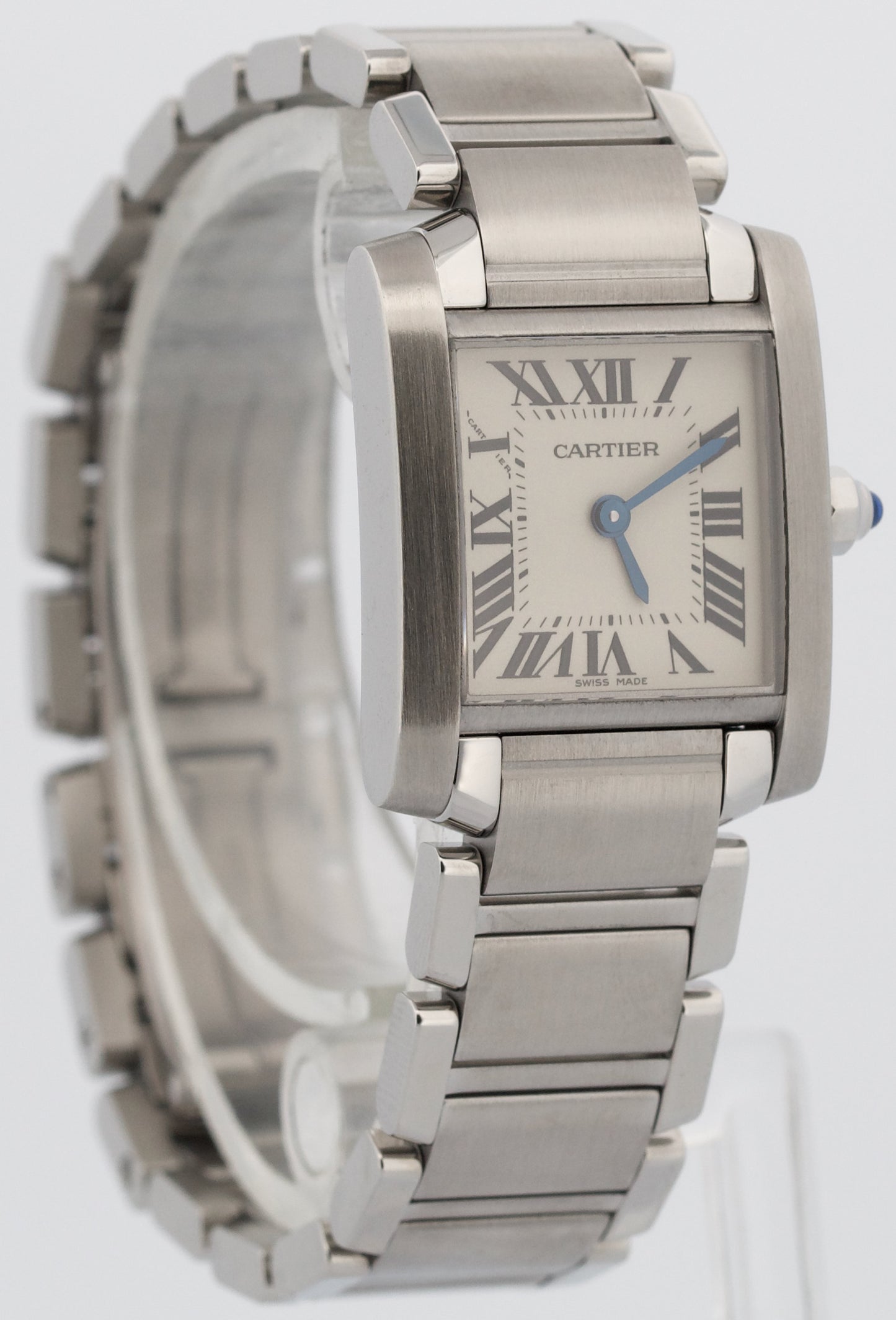 Cartier Tank Francaise 20mm IVORY ROMAN Quartz Stainless Steel W51008Q3 3217