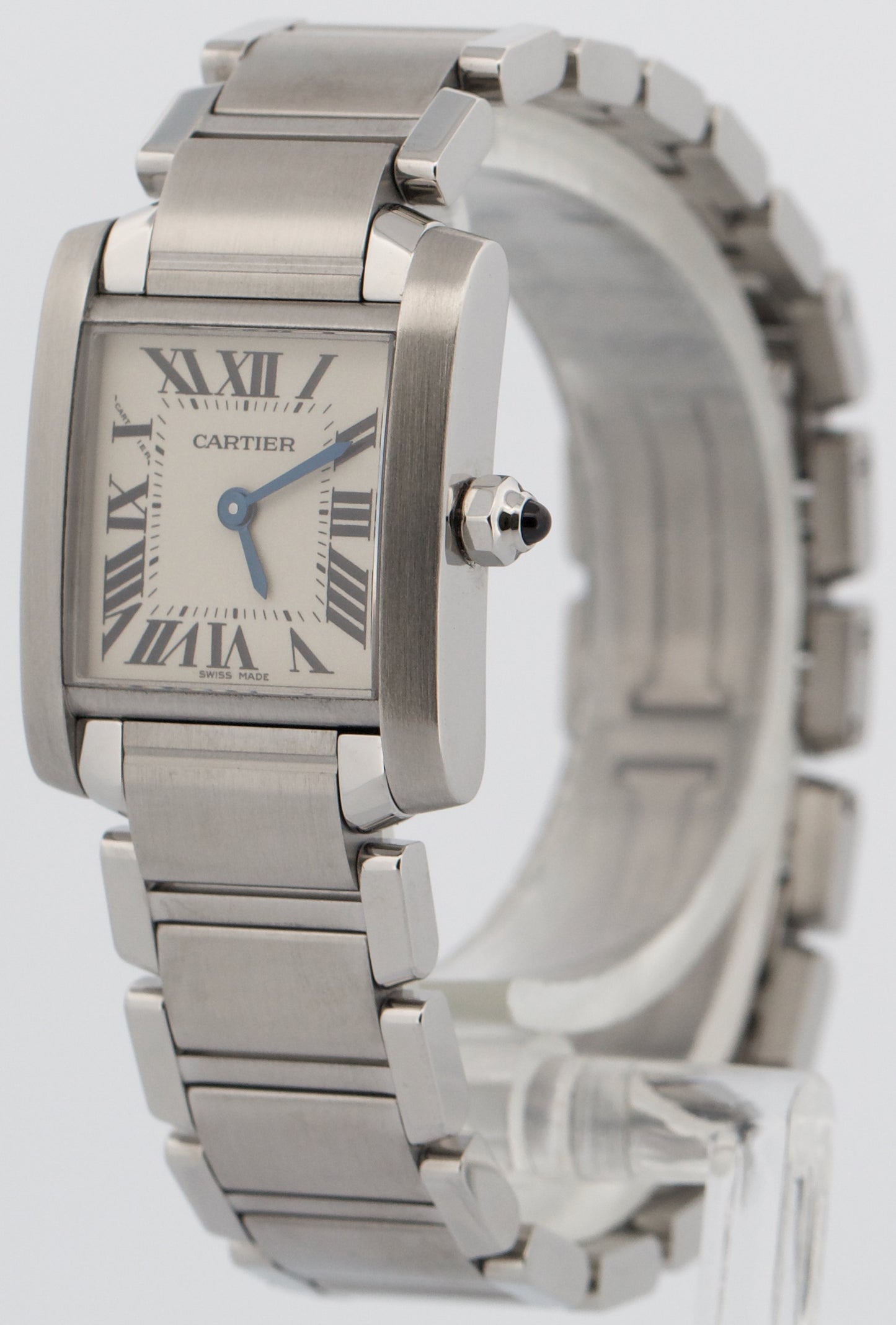 Cartier Tank Francaise 20mm IVORY ROMAN Quartz Stainless Steel W51008Q3 3217