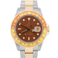 Rolex GMT-Master II BROWN Two-Tone Gold Steel NO-HOLES 40mm 16713 Watch