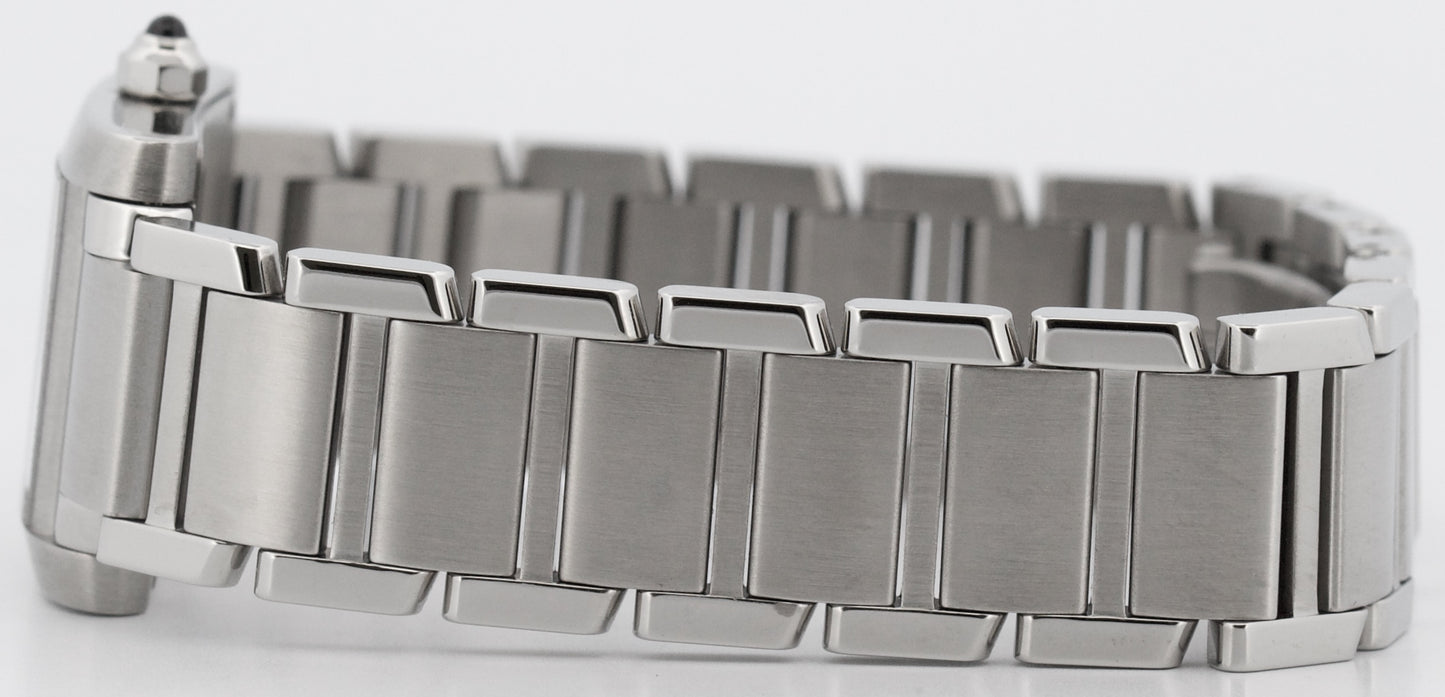 Cartier Tank Francaise 20mm IVORY ROMAN Quartz Stainless Steel W51008Q3 3217