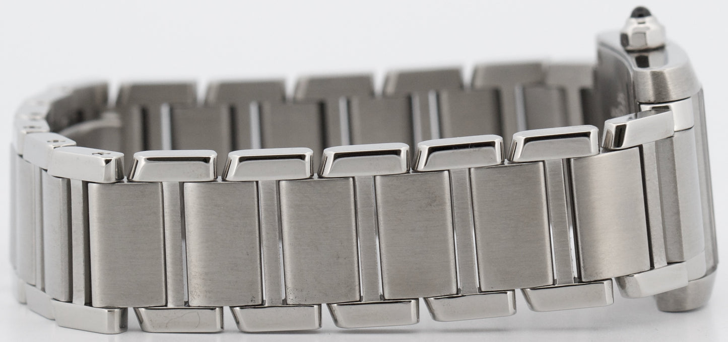 Cartier Tank Francaise 20mm IVORY ROMAN Quartz Stainless Steel W51008Q3 3217