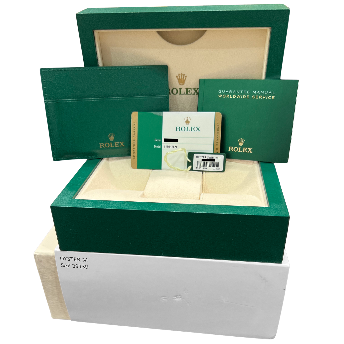 PAPERS Rolex Submariner BLACK 40mm Ceramic 18K Gold Two-Tone Steel 116613 LN BOX