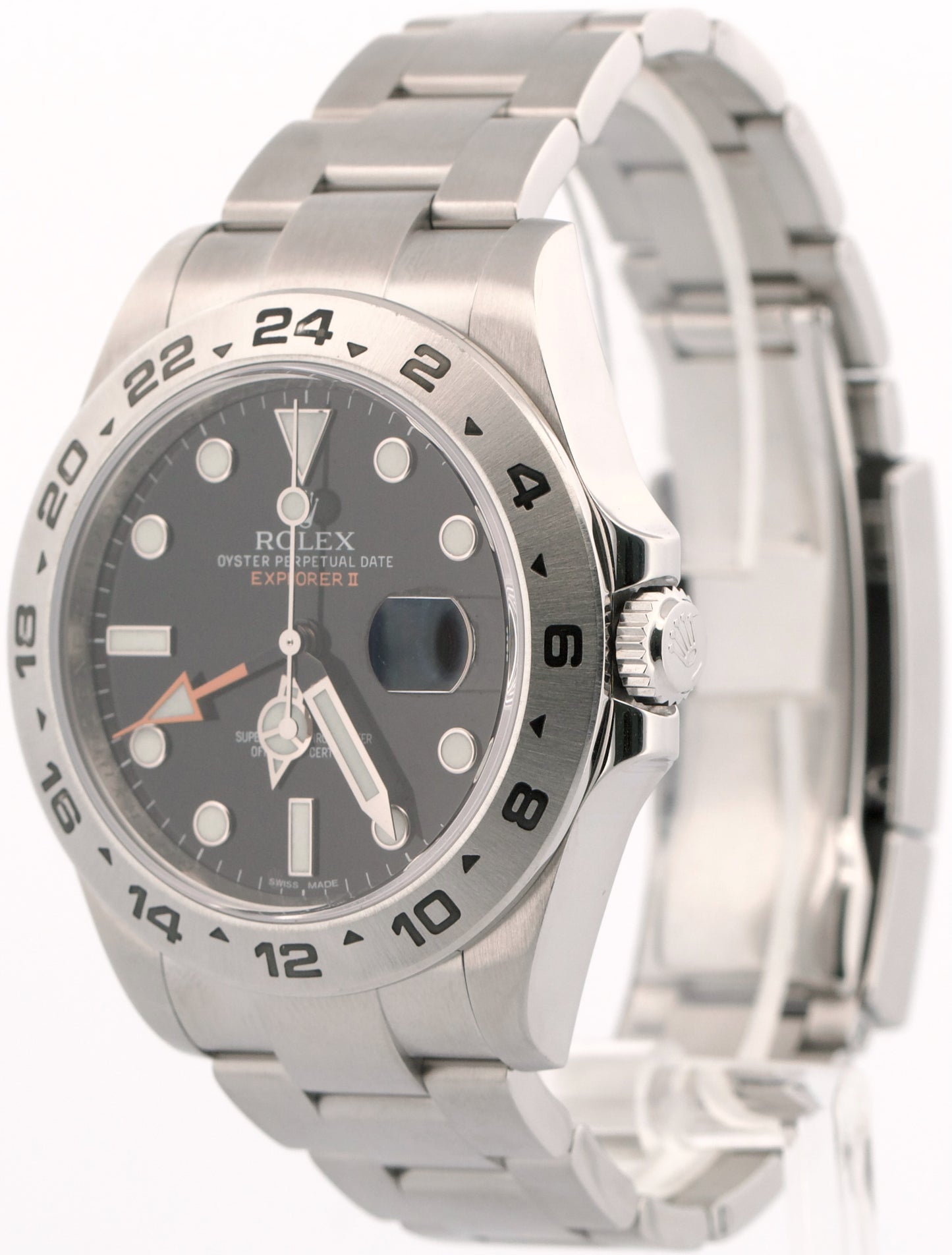 2025 RSC PAPERS Rolex Explorer II BLACK Stainless Steel Orange 42mm Watch 216570