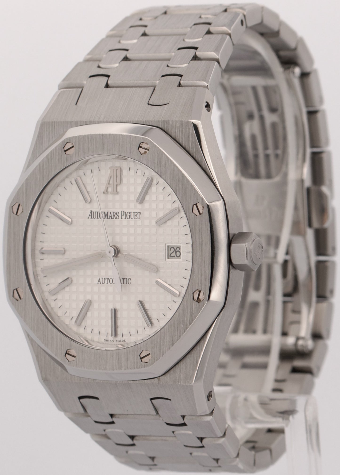 Audemars Piguet Royal Oak WHITE 39mm Stainless Steel Date Watch 15300ST