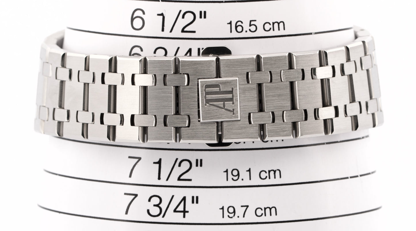 Audemars Piguet Royal Oak WHITE 39mm Stainless Steel Date Watch 15300ST
