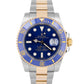 MINT 2018 PAPERS Rolex Submariner Ceramic 40mm Two-Tone Sunburst Blue 116613 BOX