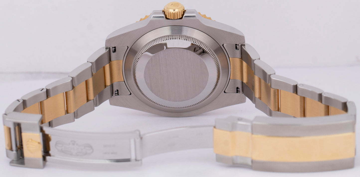 MINT 2018 PAPERS Rolex Submariner Ceramic 40mm Two-Tone Sunburst Blue 116613 BOX
