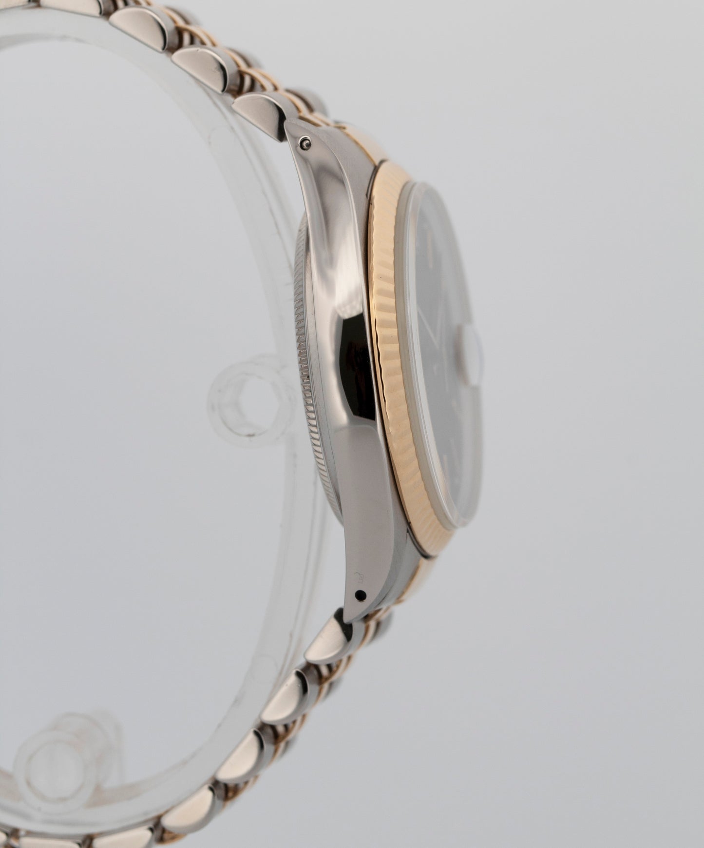 Rolex DateJust 36mm Black Tapestry Two-Tone Jubilee 18K Yellow Gold Watch 16013