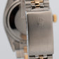 Rolex DateJust 36mm Black Tapestry Two-Tone Jubilee 18K Yellow Gold Watch 16013
