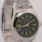 Rolex Milgauss BLACK Orange Steel Green Crystal 40mm Smooth Oyster 116400 GV