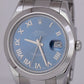 MINT Rolex DateJust II 41mm AZZURRO BLUE ROMAN Stainless Steel Oyster 116300