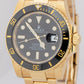 MINT OPEN CARD Rolex Submariner Date 116618 Ceramic Gold Black 40mm Watch B+P